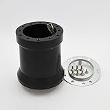 Flashpower 6 bolt Steering Wheel Hub Adapter Boss Kit Black Compatible with VW Golf Jetta Passat Polo Corrado 1989-95