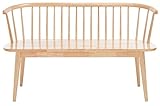 SAFAVIEH Home Collection Blanchard Farmhouse Natural Solid Wood Spindle Bench