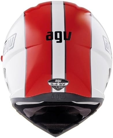 AGV S4 SV Naked Motorcycle Helmet White/Red Size Medium : Amazon.co.uk:  Automotive