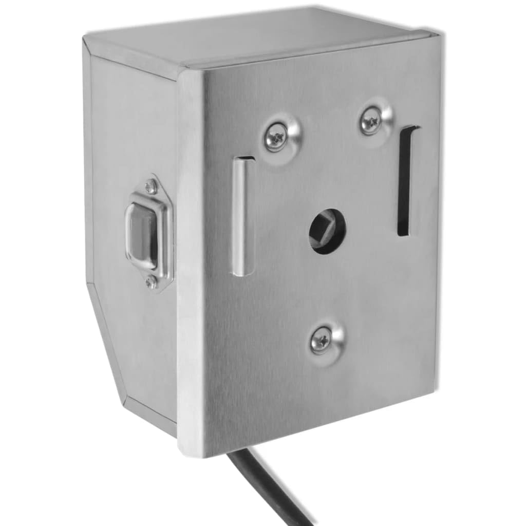Silnik do rożna do grilla ze stali nierdzewnej, 4 W, do rożna, 8 x 8 mm, kwadratowa końcówka 220 do 240 V, 1,2 m, kabel zasilający do grilla, akcesoria do grilla na świeżym powietrzu