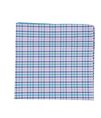 bar III Mens Gingham Pocket Square, Purple, One Size