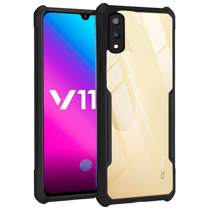amazon basics Hybrid Camera Protection Transparent Hard Back Case Cover for Vivo V11 Pro (Sides Black) (B0CVL6D2T3) Amazon Price History, Amazon Price Tracker
