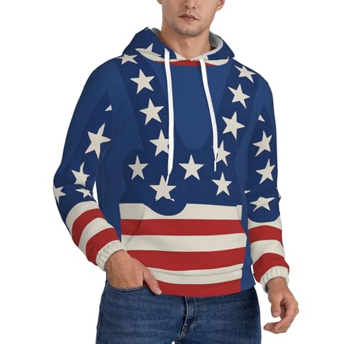 Sweat à capuche américain homme coton chaud manches longues à cordon de serrage