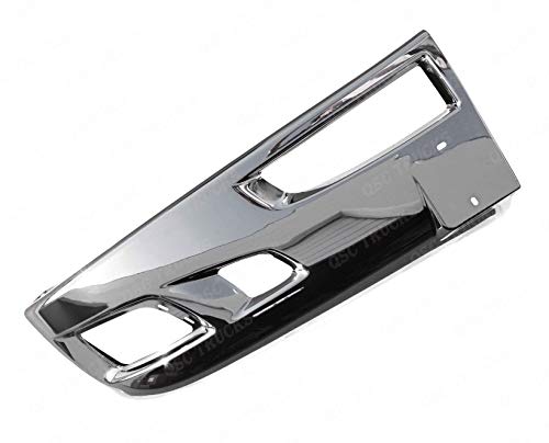 QSC Truck Parts Chrome Bumper Extension Corner Left & Right Side Pair for Kenworth T660 + Microfiber