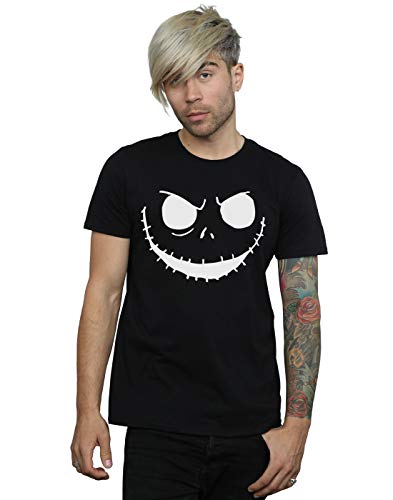 Disney Men's Nightmare Before Christmas Jack's Face Bold T-Shirt Black X-Large
