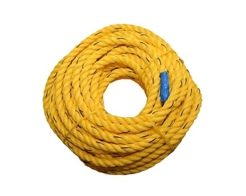 D P Gold Rope Nylon PP Twisted Cord Twine Rope String - Yell...