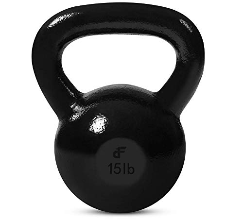 Kettlebell Weights Cast Iron by Day 1 Fitness – 15 Pounds - Ballistic