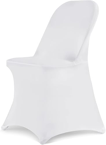 Vista 95 de HAINARverS Fundas para sillas plegables de elastano elástico, 30 unidades, protector universal para sillas para bodas, fiestas, banquetes
