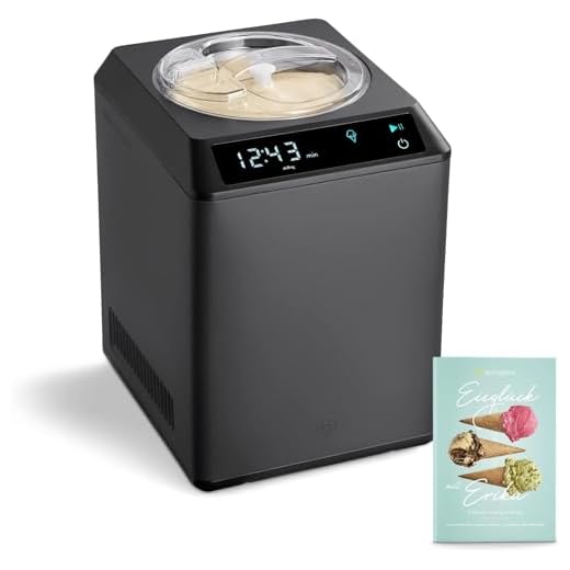 Gelatiera e Yogurtiera ERIKA 2 in 1 con Compressore Autorefrigerante, 250W, 2,5L, Macchina per Gelato & Yogurt Automatico in Acciaio inox, Gruppo Freddo Integrato, Cestello per Gelato Estraibile