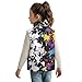 Qnxretky Splashed Ink Vest Girls Size 9-10T Girls Vest Sleeveless Jacket Chic Streetwear Cozy Playwear Fashion Outerwear Unisex Vests with Slant Pockets for Grade-Schooler