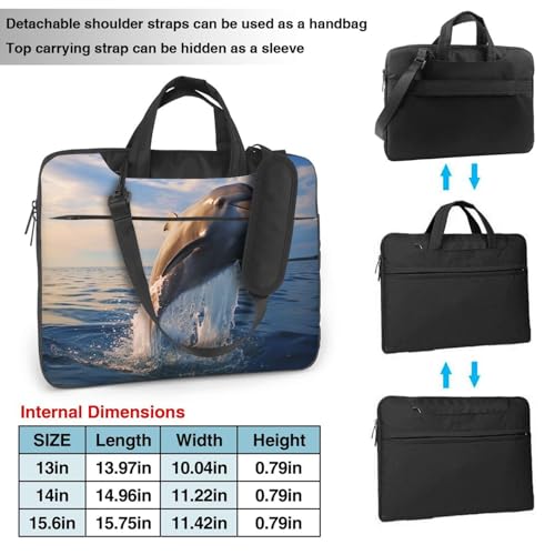 Bolso portátil impermeable para laptop 15.6 pulgadas negro miniatura 2