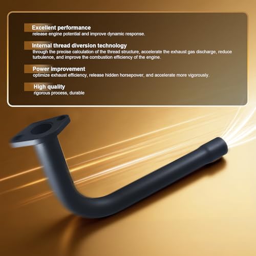 Image of Black 4 Stage Exhaust Header Pipe,For Predator 212cc 196cc Go Kart& Mini Bike, For Coleman Powersports CT200U,CT200U-EX,BT200X, For Honda GX160,GX200