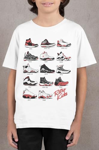 Boys T Shirt (Youth) Kids Retro Kicks - Through The Years Tee, Big Boys Graphic Tees2