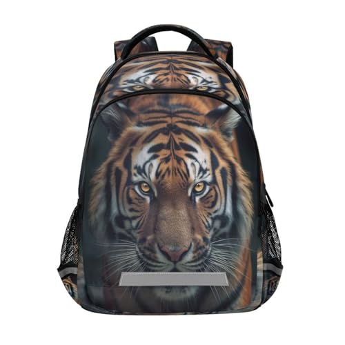 ALAZA Tiger Portrait Animal Backpack for Boys Girls Students Elementary School Bag Kids Bookbag Travel Daypack
