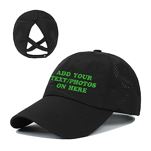Gorra de béisbol para madres con orificio para coleta