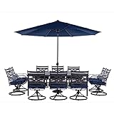 Hanover Montclair 11-Piece Outdoor Dining Set, All-Weather Outdoor Patio Dining...