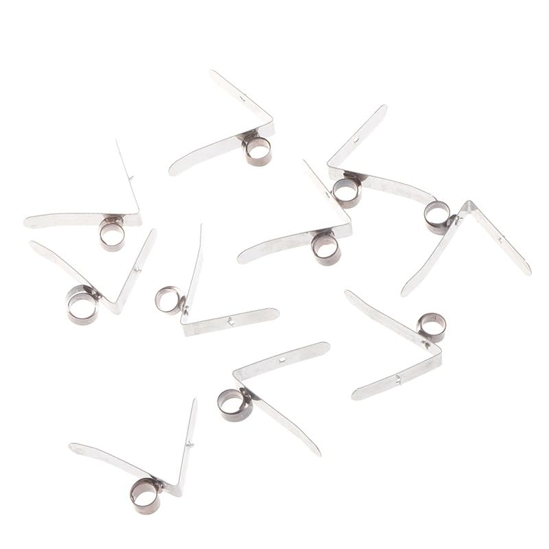 10Pcs Stainless Steel Carbon Brush Holder 7mm Diameter Spring Clip Assemblies for Factory and Workshop Use