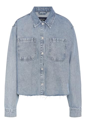 Veste en denim Noisy may Nmalva pour femme en bleu jeans clair