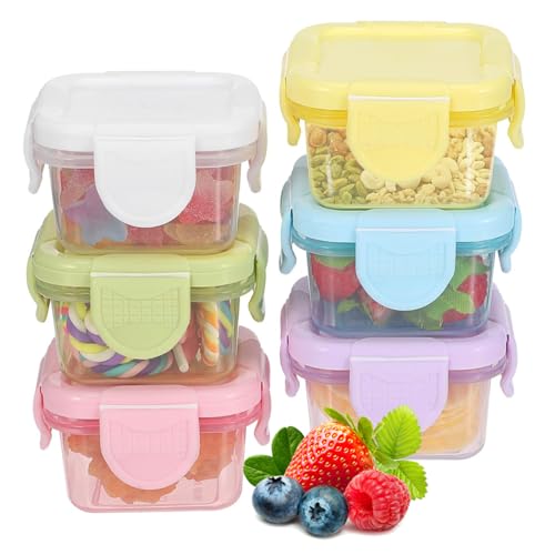 �t���[�c�P�[�X �~�j�T�C�Y ���ٓ�6�Z�b�g 6cm*6cm*4cm 60ML �ۑ��e�� ���������� �ٓ��� �R��h�~�W�t�� �v���X�`�b�N �~�j �����W�Ή� �Ⓚ�Ή� �L�����f�B�[ �H�i�����e��