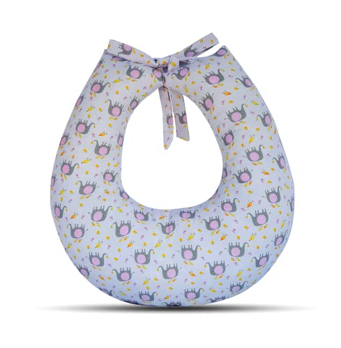 Almofada Amamentação 100% Algodão - Menina (Elefante Rosa)