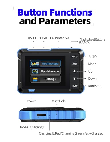 Image of FNIRSI DSO153 2 in 1 Handheld Oscilloscope /DDS Signal Generator, Digital Portable Automotive Oscilloscope with 2.8 inch TFT, 1MHz Bandwidth, 5MS /s Sampling Rate, Trigger Function By Skyking