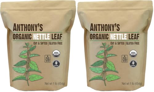 Image of Anthony's Organic Nettle Leaves, 1 lb, Gluten Free, Non GMO, Cut & Sifted, Loose Leaf, Non Irradiated (Pack of 2)