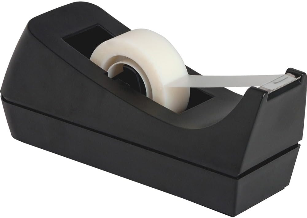 Business Source Standard Desktop Tape Dispenser, Black, 1 In (BSN32954)