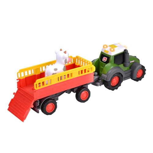 Dickie Toys ABC Bauernhof-Traktor Fendt ab 1 Jahr (30 cm), Spielzeug-Fahrzeug mit Licht und Sound zur Förderung der Motorik für Kleinkinder - 204115011