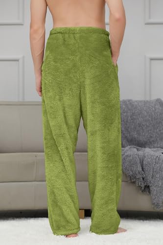 SANGTREE Men's Fleece Pajama Pants - Thick Plush Fuzzy Sleepwear4