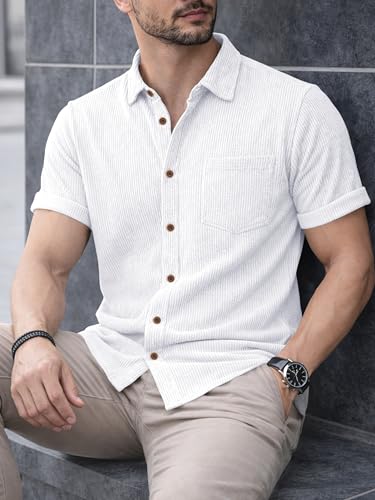 Image of Noble Monk Men's Polyester Regular Fit Solid Casual Shirt |Half Sleeve | |Stylish Shirt