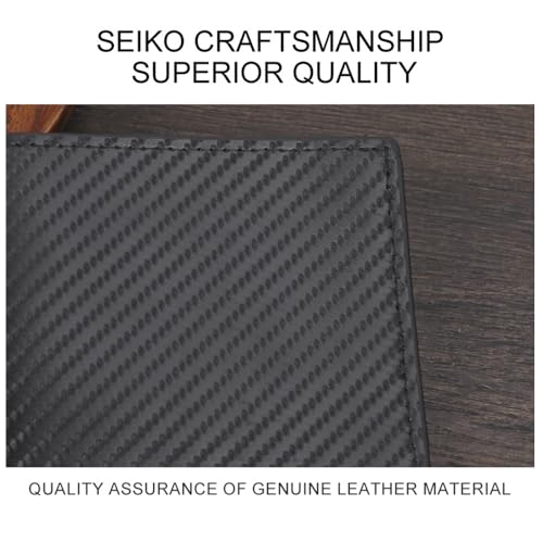 Men wallet black Carbon fiber textured large capacity wallet multiple holding positions loose change Bifold for men3