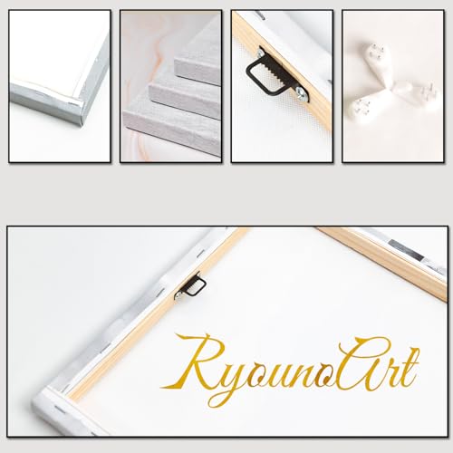 Tableau palmier RyounoArt de 3 pièces pour salon moderne - 7