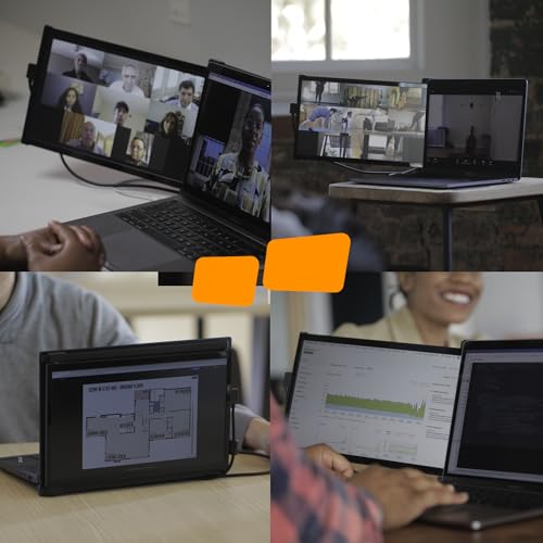 Image of Duex Max DS Portable Monitor - New Mobile Pixels 14.1 inch Laptop Screen Extender, FHD 1080P Travel Monitor, USB C /USB A /HDMI Plug and Play Laptop Monitior for Windows /Mac /Android /Switch