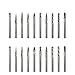 YUFUTOL 20pcs Solid Carbide Burr Set 0.118‘’（3mm）shank Tungsten Carbide Rotary Files Burrs with 3mm Cutting Head diameter Fits Most Rotary Drill Die Grinder for Woodworking,Engraving,Drilling,Carving