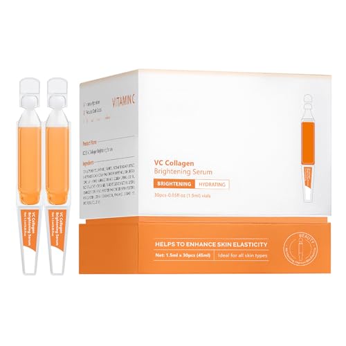 Sérum facial con vitamina C con ácido hialurónico, glutatión, vitamina E y niacinamida, suero facial antienvejecimiento contra arrugas y manchas oscuras, hidratante y radiante