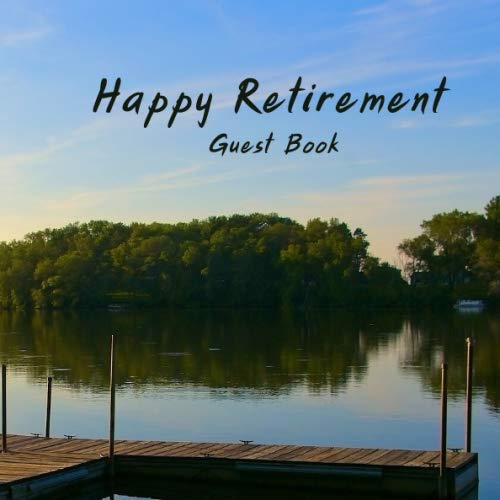 Happy Retirement Guest Book Guestbook for retirement, message book