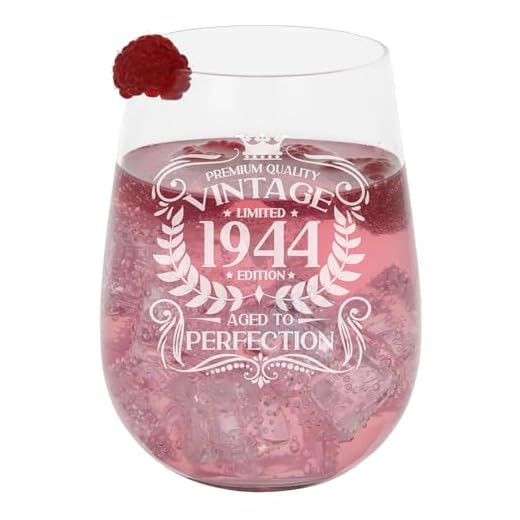 Always Looking Good Regalo de 79 cumpleaños vintage de 1944 envejecido a la perfección grabado de vidrio de ginebra grande regalo para 79 años grabado 590 ml vaso de ginebra sin tallo