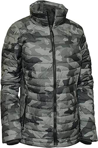 Columbia Women's White Out ll Omni Heat Jacket Puffer (Camo Grey 011, Medium)