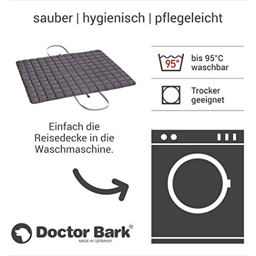 Doctor Bark Travel Bag für Hund und Besitzer, praktische Reisedecke, Allergiker geeignet - waschbar bei 95°C Größen erhältlich