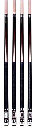 Aska Set Of 4 Cards And Dice Billiard Pool Cues, 58" Hard Rock Canadian Maple, 13Mm Hard Tip, Mixed Weights #TOP1