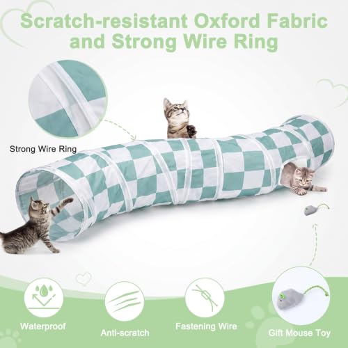 Image of Glittme S-Shape Cat Tunnel, Foldable Cat Tunnels for Indoor Cats