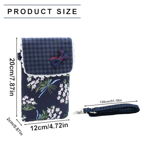 Small Phone Purse for Women, Cotton Crossbody Phone Purse Cell Phone Purse with Zipper, Smartphone Crossbody Bag2