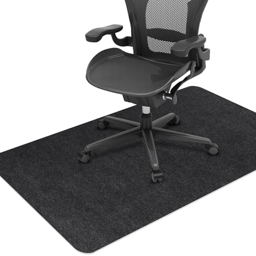 Tapis de chaise de bureau 140x90 cm pour parquet et sol dur en polyester antidérapant - 2