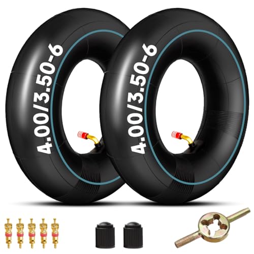 FVRITO 4.10/3.50-6 350/400-6 4.00-6 3.50-6 4.10-6 Inner Tube for Mowers Wheelbarrows Generator Pressure Washer Trolleys Yard Trailer Hand Truck Tractors Snow Blower Wagons ATV Quad 4 Wheeler Go Kart
