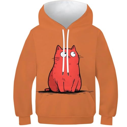 Sweat-shirt pour garçons pull chat 3D fille vêtement de détente pour l'école et les loisirs