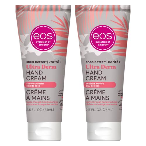 eos Shea Better Hand Cream - Coconut Hand Lotion and Skin Care | Instant Hydration + Lasting Protection | 2.5 oz (Pack of 2)
