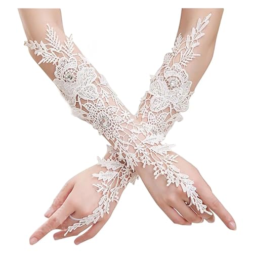 Guantes de boda largos para el intercambio de alianzas y fotos nupciales
