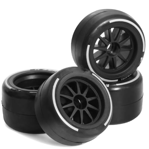 Pneus de Course 60mm Tamiya F1 Améliorés à Hexagone 14mm pour Stabilité RC Maximale