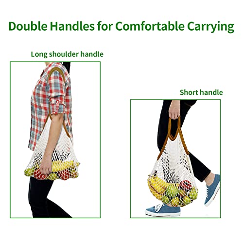 AISIR Borsa Shopper Cotone Borsa a rete Spesa