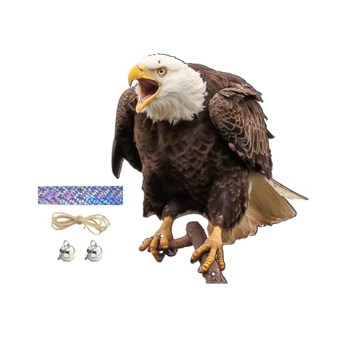 Image of Fake Owl Decoration Realistic Owl to Keep Birds Away for Rooftops Yard Patio Style F